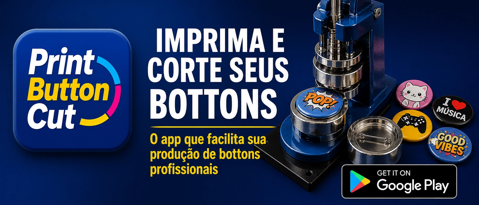 Banner do aplicativo PrintButtonCut